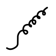 Line doodles. Abstract shape. Scribbled line.