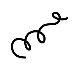 Line doodles. Abstract shape. Scribbled line.