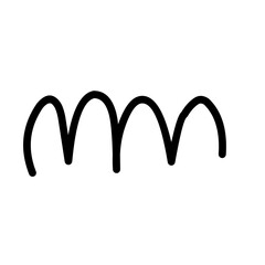 Line doodles. Abstract shape. Scribbled line.