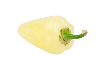 fresh green sweet (capsicum) pepper. Bell pepper or Capsicum annuum, also called sweet pepper or capsicum, isolated from the background