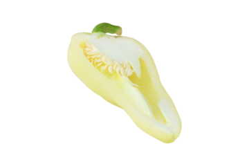 fresh green sweet (capsicum) pepper. Bell pepper or Capsicum annuum, also called sweet pepper or capsicum, isolated from the background