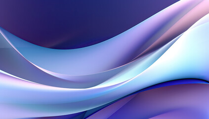 Smooth Neon Wave: Abstract Blue Gradient on Dark Background