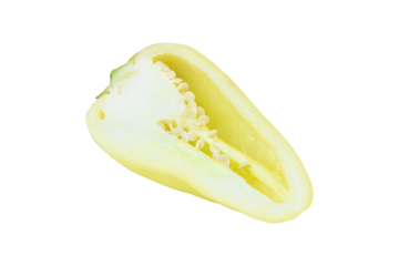 fresh green sweet (capsicum) pepper. Bell pepper or Capsicum annuum, also called sweet pepper or capsicum, isolated from the background