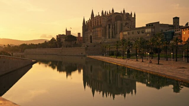 View of the main cathedral of the city of Palma de Mallorca