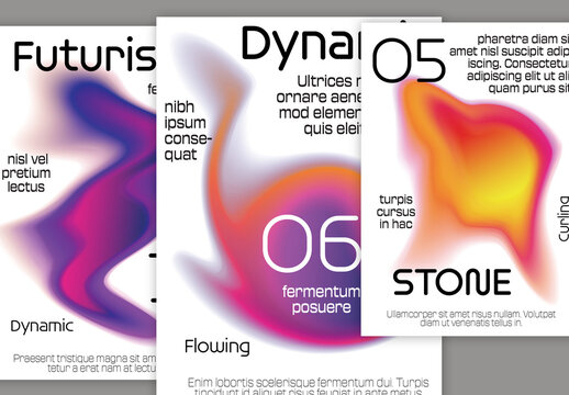 Flyer A4 Plasma Futuristic Glow Fluid Soft Gradient Shape