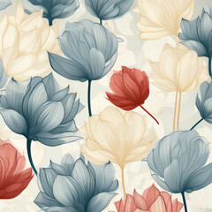 Hand drawn Tulip background