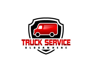Obraz premium Car Logistic Transportation Logo Vector Illustration