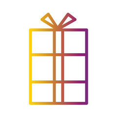 Cake Gift Birthday Gradient Line Icon