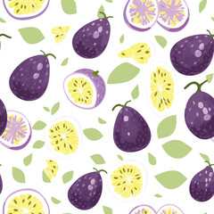 Seamless Colorful passion fruit Pattern. Seamless pattern of passsion fruit in colorful style. Add color to your digital project with our pattern!