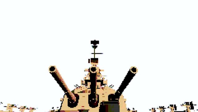 Battleship guns animation 8bit