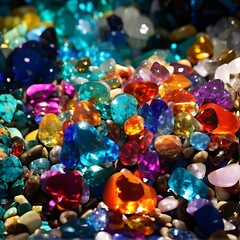 gemstones under the water
