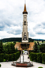 Obraz premium The Monastery of the Protection of the Mother of God. Suceava county, Bucovina. Dorna-Arini, Romania.