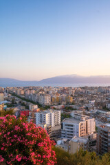 Albania- Vlora- cityscape as seen from hill Kuzum Baba