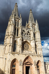 Burgos Cathedral, catholic church of French Gothic style. Burgos, Spain.