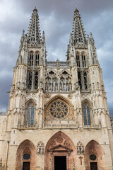 Fototapeta na wymiar Burgos Cathedral, catholic church of French Gothic style. Burgos, Spain.