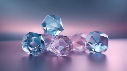 Fototapeta premium Crystalline nano beads under the microscope
