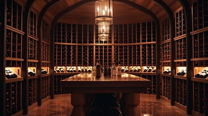 impressive wine cellar (Generative AI)