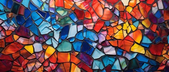 Colorful stained glass background Generative AI