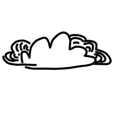 hand drawn cartoon clouds