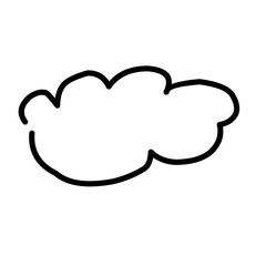 hand drawn cartoon clouds