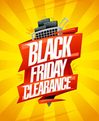 Black Friday clearance, sale poster design - 635962139