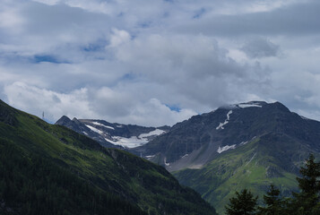Fototapeta premium Hohe Tauern Alps in Austria, Summer in the mountains 2023, Bad Gastein region