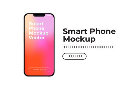 smart phone vector mockup fully editable vector template