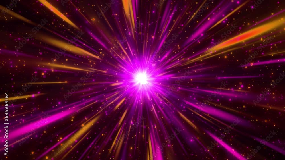 Wall mural hyperspace seamless loop of purple cgi animation with a magenta neon effect