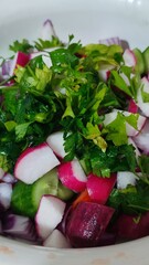 vegetable salad with cheese