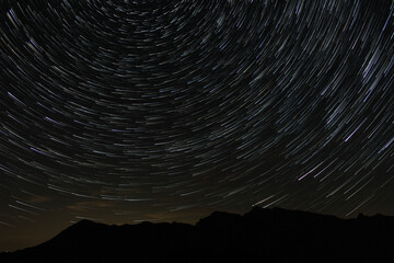 Fototapeta premium Star Trails In The Mountains