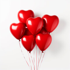 elegant red balloons for valentine's day, couple celebration