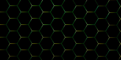 Abstract 3d background with hexagons backdop backgruond. Abstract background with hexagons. Hexagonal background. black godern line hexagons backdrop wallpaper with copy space for text. 