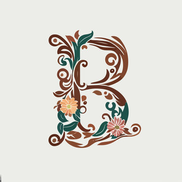 recommend clip art: Floral alphabet