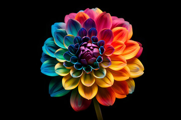 colorful dahlia flower