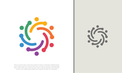 Global Community Logo Icon Elements Template. Community human Logo template vector. Community health care. Abstract Community logo	