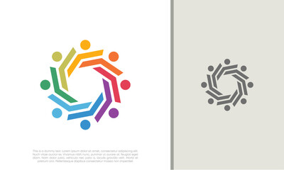 Global Community Logo Icon Elements Template. Community human Logo template vector. Community health care. Abstract Community logo	