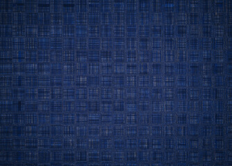 Background of blue pearl tiles with golden accents and blue lines, symmetrical ornament, pattern