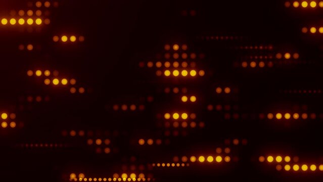Abstract colorful blurred or softy bokeh dots neon lights on dark background