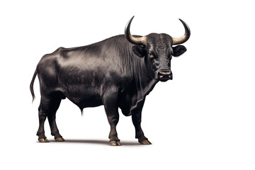 Bull isolated on white background.