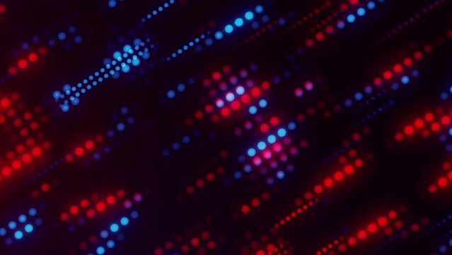Abstract colorful blurred or softy bokeh dots neon lights on dark background