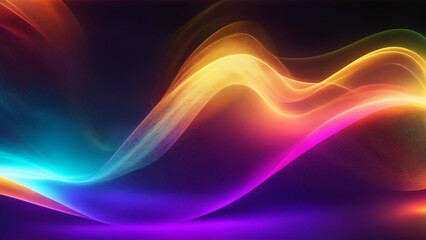 Obraz premium abstract background with glowing colorful wavy lines