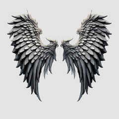 Obraz premium angel wings isolated white background, ai generated