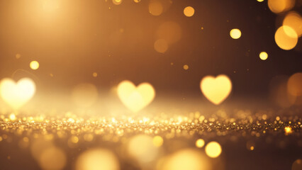 gold glitter vintage lights background, bokeh