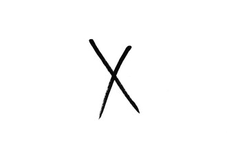 marker cross isolated mark hand draw 
