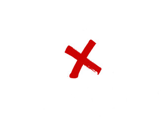 Obraz premium marker cross isolated mark hand draw 