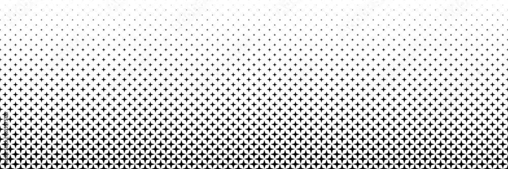 Poster horizontal black halftone of four v-shaped projection design for pattern and background.