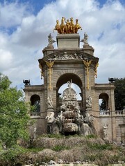 architectural ancient building in the city park of the city of Barcelona