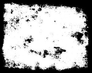 Grunge border vector texture background. Abstract frame overlay. Dirty and damaged backdrop. Vector graphic illustration with transparent white. EPS10.