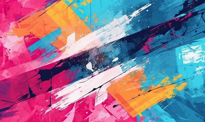 Colorful Brush Strokes Abstract Background