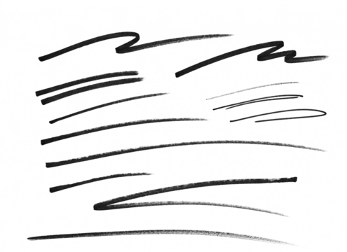 marker lines isolated brush stroke mark hand draw
